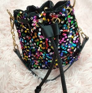 Sequin Bucket bag